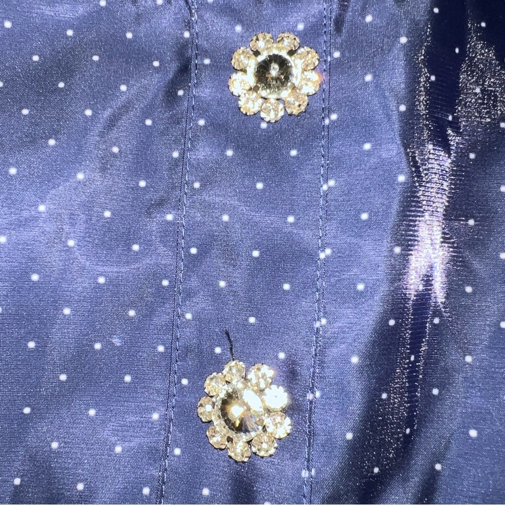 DANIELLE BERNSTEIN Blue Polka Dot Dress - Picture 5 of 7